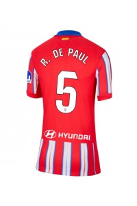 Atletico Madrid Rodrigo De Paul #5 Voetbaltruitje Thuis tenue Dames 2024-25 Korte Mouw